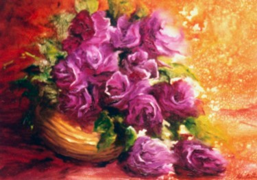 Painting titled ""Manhã de Primavera"" by Olga Beltrão, Original Artwork, Oil