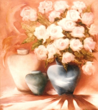 Malerei mit dem Titel ""Floral Mágico!"" von Olga Beltrão, Original-Kunstwerk, Öl