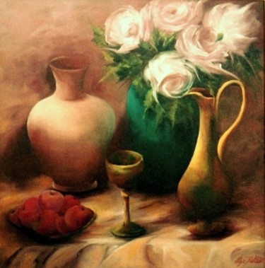 Painting titled ""Uma Certa Tarde de…" by Olga Beltrão, Original Artwork, Oil