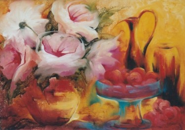 Painting titled ""Destaque para as C…" by Olga Beltrão, Original Artwork, Oil