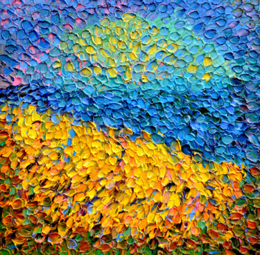 Peinture intitulée "HOT SUN - summer la…" par Olga Bezhina, Œuvre d'art originale, Huile Monté sur Châssis en bois