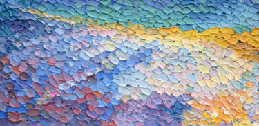 Картина под названием "Ice" - Olga Bezhina, Подлинное произведение искусства, Масло Установлен на Деревянная рама для носилок