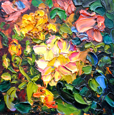 Peinture intitulée "ROSES" par Olga Bezhina, Œuvre d'art originale, Huile Monté sur Châssis en bois