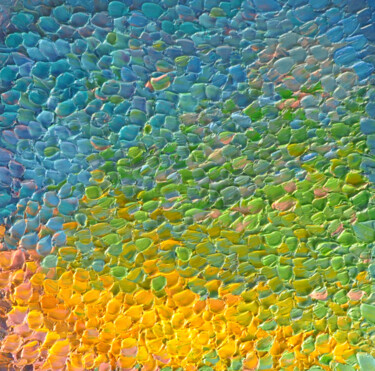 Картина под названием "SEASIDE" - Olga Bezhina, Подлинное произведение искусства, Масло Установлен на Деревянная рама для но…