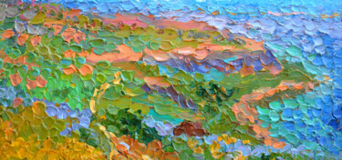 제목이 "Highland"인 미술작품 Olga Bezhina로, 원작, 기름 나무 들것 프레임에 장착됨
