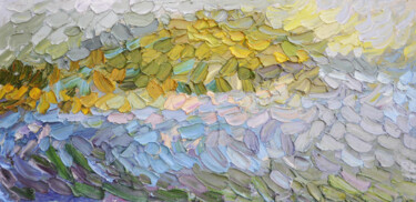 Картина под названием "Sea" - Olga Bezhina, Подлинное произведение искусства, Масло Установлен на Деревянная рама для носилок