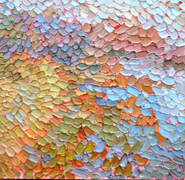Картина под названием "90х90 Time form Фор…" - Olga Bezhina, Подлинное произведение искусства, Масло Установлен на Деревянна…