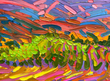 Картина под названием "Vineyard Sober Bash" - Olga Bezhina, Подлинное произведение искусства, Масло Установлен на Деревянная…