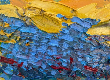 Картина под названием "Warm wind over the…" - Olga Bezhina, Подлинное произведение искусства, Масло
