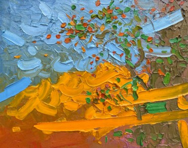 Картина под названием "Mount Sober Bash" - Olga Bezhina, Подлинное произведение искусства, Масло Установлен на Деревянная ра…