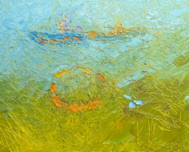 Картина под названием "Fishing nets" - Olga Bezhina, Подлинное произведение искусства, Масло Установлен на Деревянная рама д…