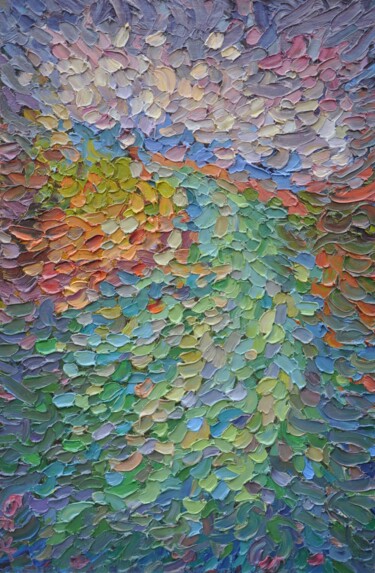 Картина под названием "120х80см Река време…" - Olga Bezhina, Подлинное произведение искусства, Масло Установлен на Деревянна…