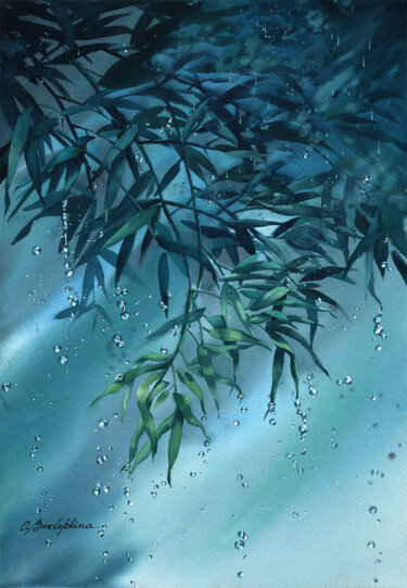 Peinture intitulée "Rain scent" par Olga Bezlepkina, Œuvre d'art originale, Aquarelle