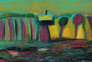 Malerei mit dem Titel "Harvest Year" von Olga Brink, Original-Kunstwerk, Öl