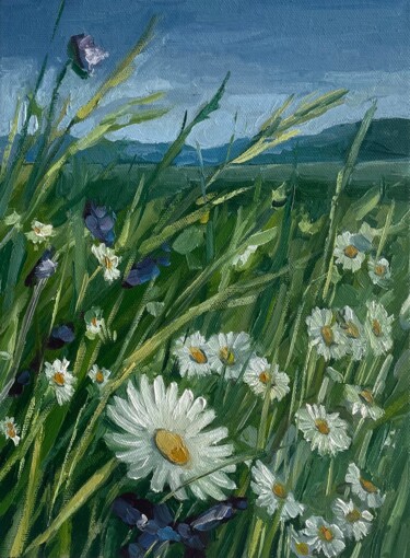 Картина под названием "Flowers" - Olga Bronskikh, Подлинное произведение искусства, Масло