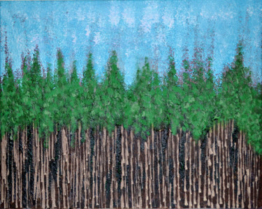 Painting titled ""Deep Forest"" by Olga Buda, Original Artwork, Acrylic