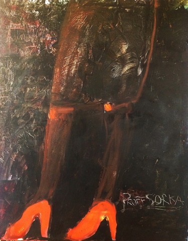 Painting titled "3d14-profesorka-80x…" by Olga Bukowska, Original Artwork