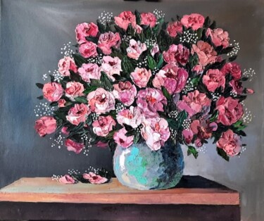Peinture intitulée "Цветы" par Olga Chekurova, Œuvre d'art originale, Huile