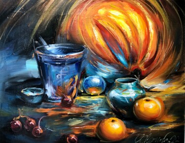 Картина под названием "Autumn still life" - Olga Chernova, Подлинное произведение искусства, Масло Установлен на Деревянная…