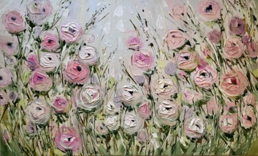 绘画 标题为“Цветы” 由Olga Chernova, 原创艺术品, 油 安装在木质担架架上