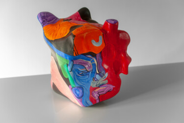 Sculpture intitulée "Annoyance emotional…" par Olga Chertova, Œuvre d'art originale, Béton cellulaire