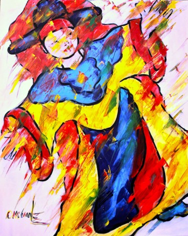 Peinture intitulée "Joie de vivre 1" par Olga Chilova - Stephan, Œuvre d'art originale, Huile