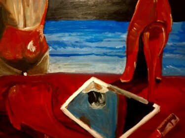 Картина под названием "В босейне" - Olga Cuzakova, Подлинное произведение искусства, Акрил