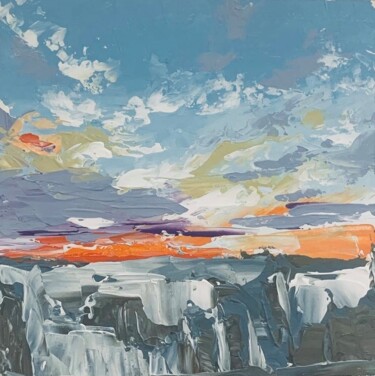 Malerei mit dem Titel "Sunset" von Olga Dak (DakArt), Original-Kunstwerk, Acryl Auf Karton montiert