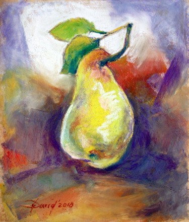 Malerei mit dem Titel "Birne" von Olga David, Original-Kunstwerk, Öl