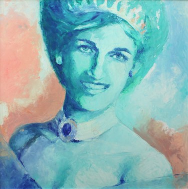 Painting titled "Royal" by Olga David, Original Artwork, Oil Mounted on Wood Panel