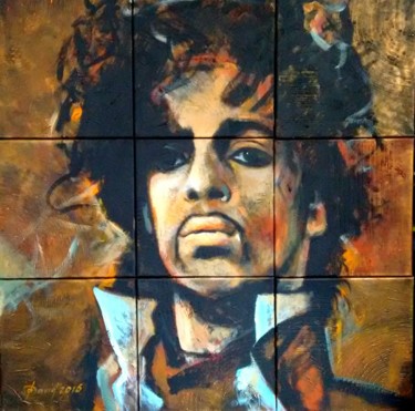 Malarstwo zatytułowany „Prince” autorstwa Olga David, Oryginalna praca, Akryl Zamontowany na Drewniana rama noszy