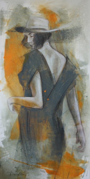 Painting titled "Quartett 1" by Olga David, Original Artwork, Acrylic Mounted on Wood Stretcher frame