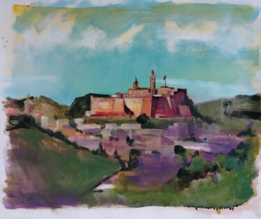 Malerei mit dem Titel "Fabulous Malta - Il…" von Olga David, Original-Kunstwerk, Acryl