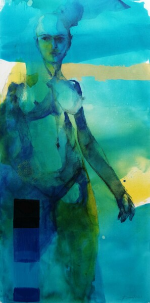 Картина под названием "Beryl girl" - Olga David, Подлинное произведение искусства, Акрил Установлен на Деревянная рама для н…