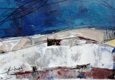 Painting titled "Mini Abstrakt Lands…" by Olga David, Original Artwork, Acrylic