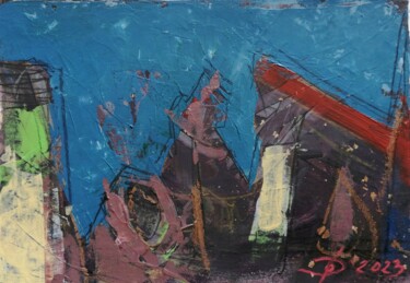 Pittura intitolato "Mini Landschaftsarc…" da Olga David, Opera d'arte originale, Acrilico