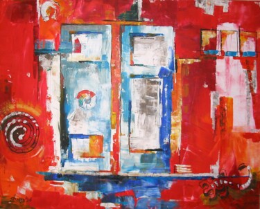 Painting titled "Abstraktes Original…" by Olga David, Original Artwork, Acrylic Mounted on Wood Stretcher frame