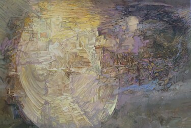 Картина под названием "Утро и Ночь" - Olga Didyk (Mykyta), Подлинное произведение искусства, Масло