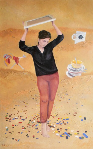 Картина под названием "Balance" - Olga Dmitrieva, Подлинное произведение искусства, Масло Установлен на Деревянная рама для…