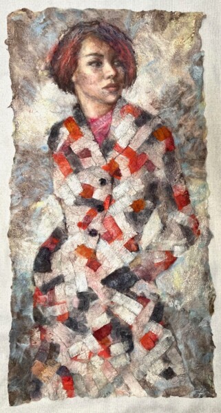 Textile Art titled "Look Around" by Olga Finkel, Original Artwork, Textile fiber