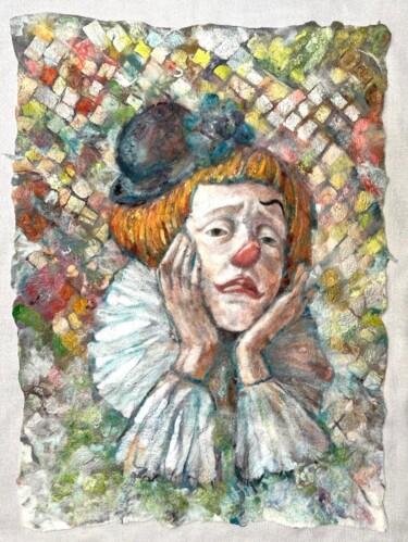 Sztuka tkaniny zatytułowany „Clown” autorstwa Olga Finkel, Oryginalna praca, Włókno tekstylne