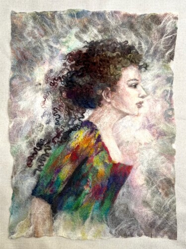 Textile Art titled "Bridgette" by Olga Finkel, Original Artwork, Textile fiber