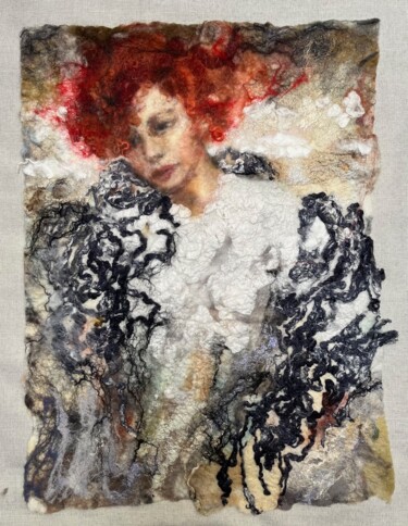 Textile Art με τίτλο "Samantha" από Olga Finkel, Αυθεντικά έργα τέχνης, Υφαντικές ίνες