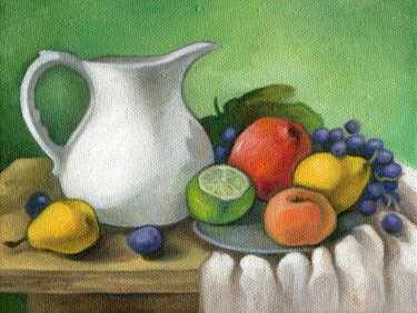 Painting titled "The Still Life With…" by Olga Gordiiuk, Original Artwork, Oil