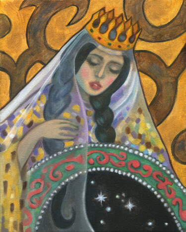 Painting titled "The Princess" by Olga Gordiiuk, Original Artwork, Oil
