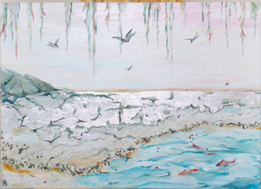 Картина под названием "Весна" - Olga Liapunowa, Подлинное произведение искусства, Масло Установлен на Деревянная рама для но…