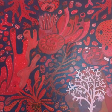 Painting titled "Coral 1" by Olga Grig, Original Artwork, Acrylic