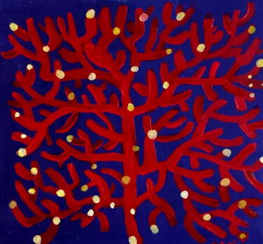 Schilderij getiteld "Coral 3" door Olga Grig, Origineel Kunstwerk, Acryl