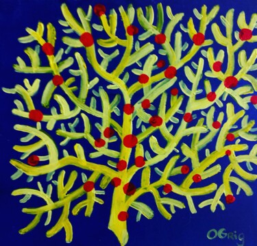 Schilderij getiteld "Coral 4" door Olga Grig, Origineel Kunstwerk, Acryl