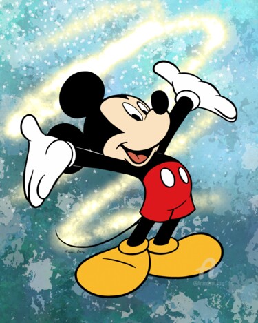 Arte digital titulada "Jolly Mickey Mouse" por Olga Guseva, Obra de arte original, Trabajo Digital 2D